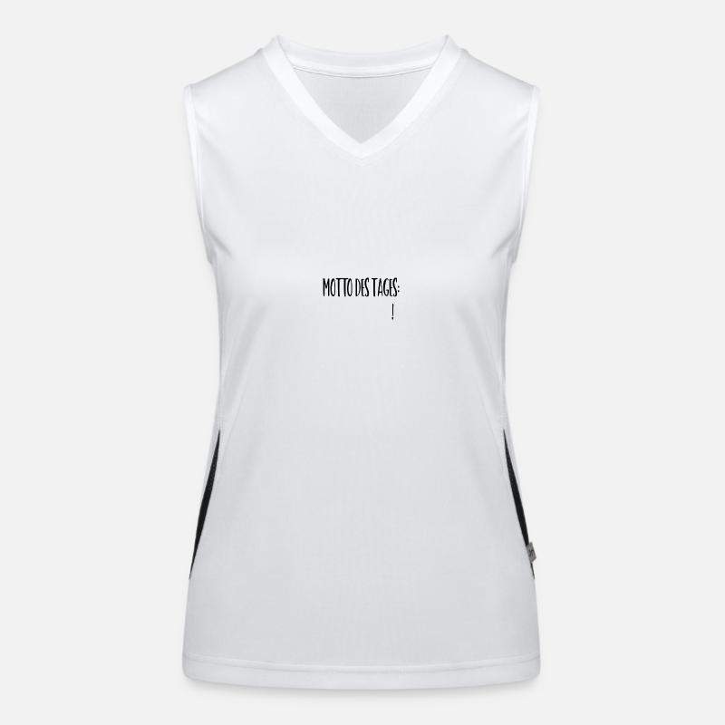 Motto des Tages: ___________ Funktionelles Kontrast-Tank Top für Frauen