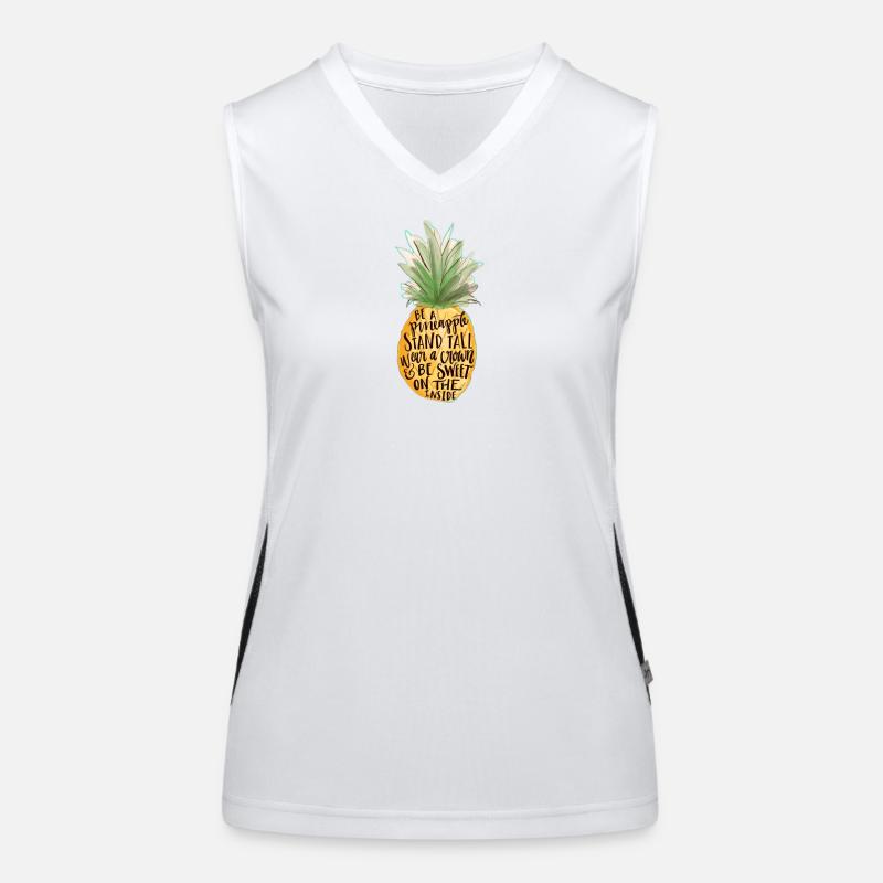 Ananas Funktionelles Kontrast-Tank Top für Frauen