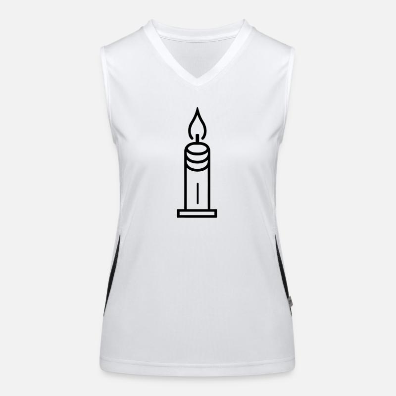 Kerze Funktionelles Kontrast-Tank Top für Frauen