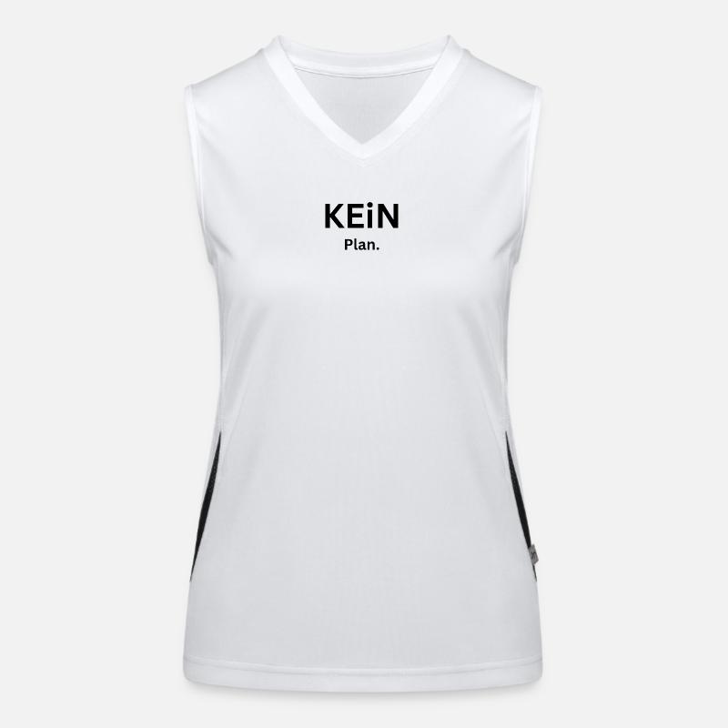 Kein Plan. Funktionelles Kontrast-Tank Top für Frauen