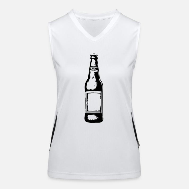 bouteille de bière icône de consommation de bière Débardeur respirant contrasté Femme