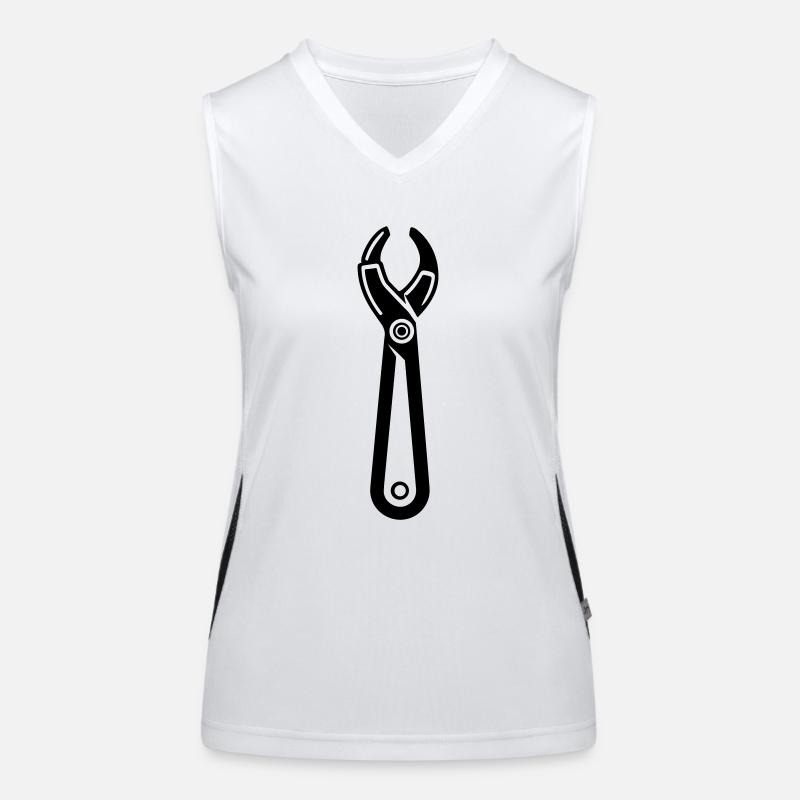 Szczypce narzędziowe Funkcjonalna damska koszulka bez rękawów z kontrastowymi wstawkami