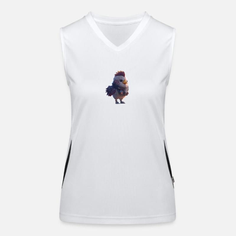 Verrücktes Huhn Funktionelles Kontrast-Tank Top für Frauen