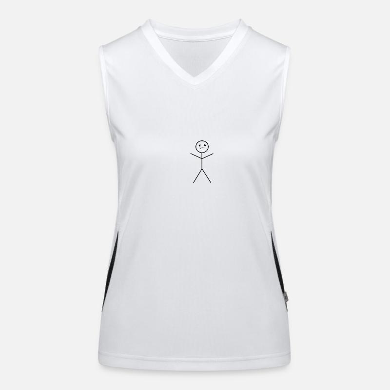 Strichmann Böse Funktionelles Kontrast-Tank Top für Frauen
