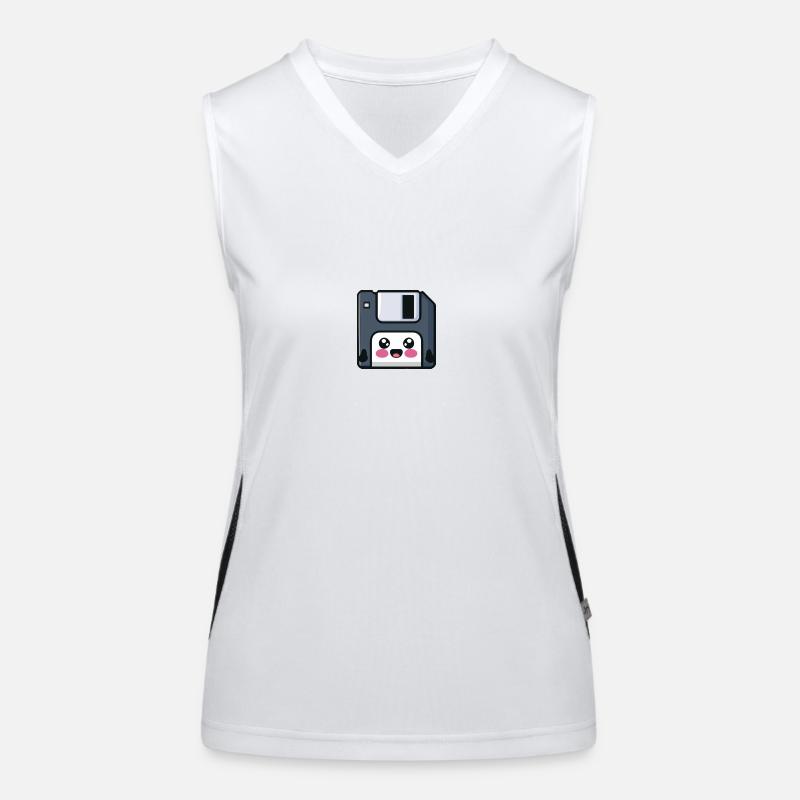 Floppy disk! Nostalgic technology! Women's Functional Contrast Tank Top