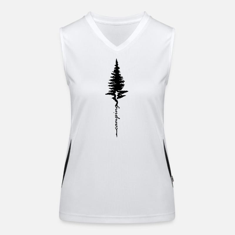 Baum Camping Wandern Funktionelles Kontrast-Tank Top für Frauen
