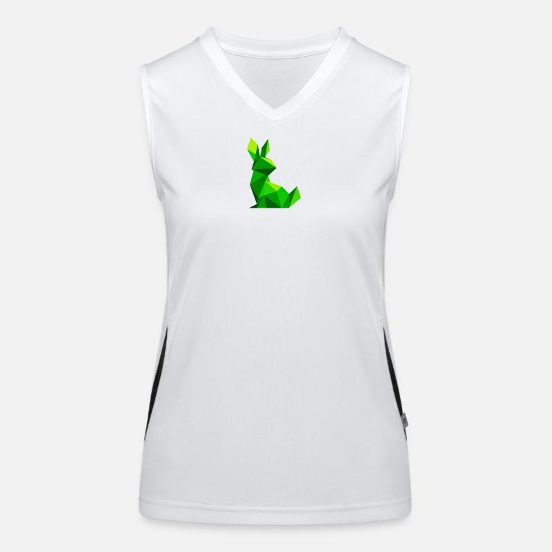 Lapin lowpoly  Débardeur respirant contrasté Femme