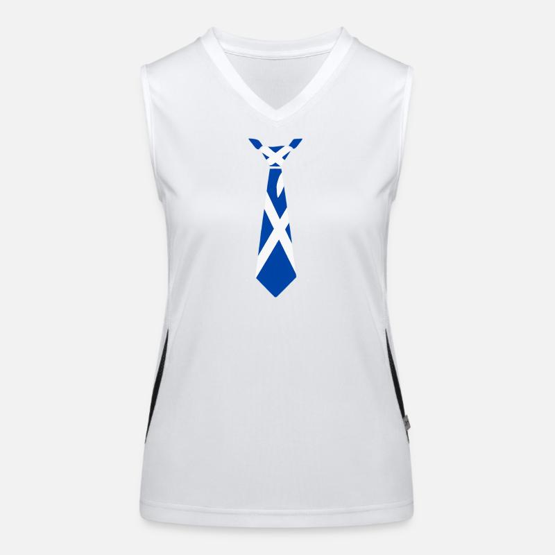Cravate écossaise – Conception du drapeau Débardeur respirant contrasté Femme