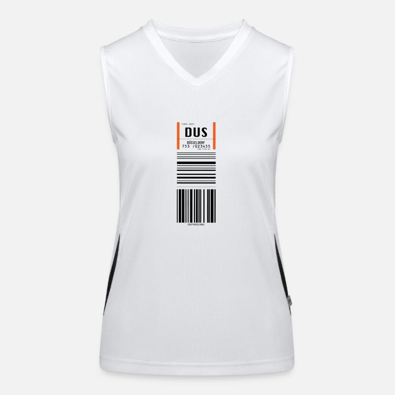 Flughafen Düsseldorf DUS Funktionelles Kontrast-Tank Top für Frauen
