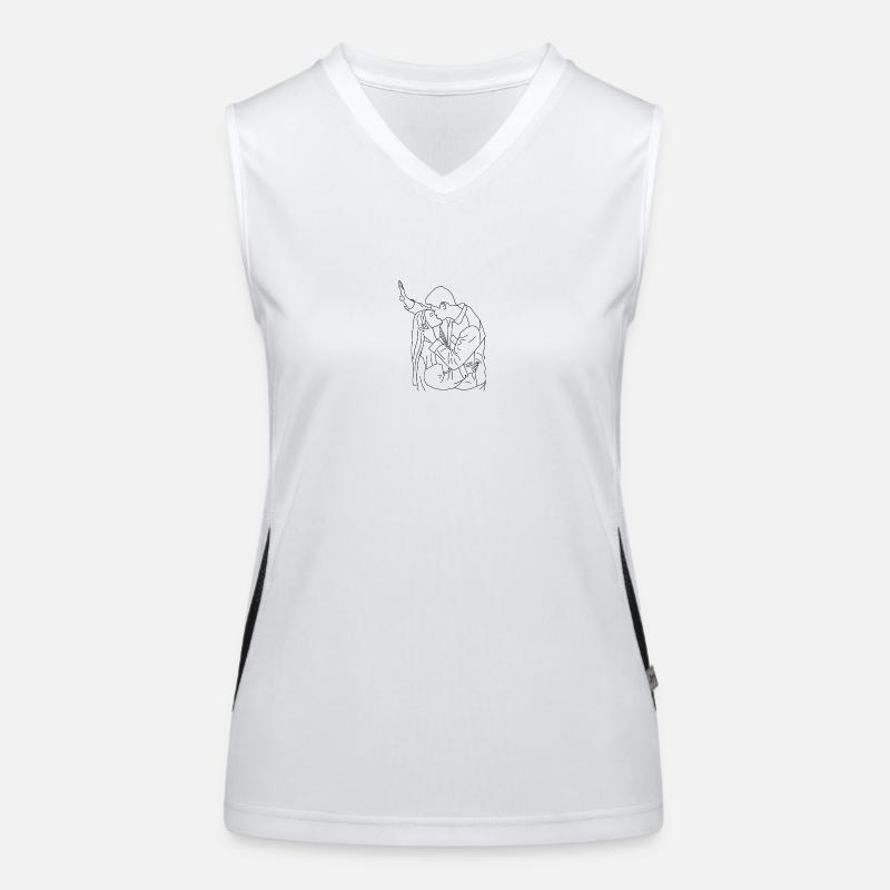 Pair outline black Women's Functional Contrast Tank Top