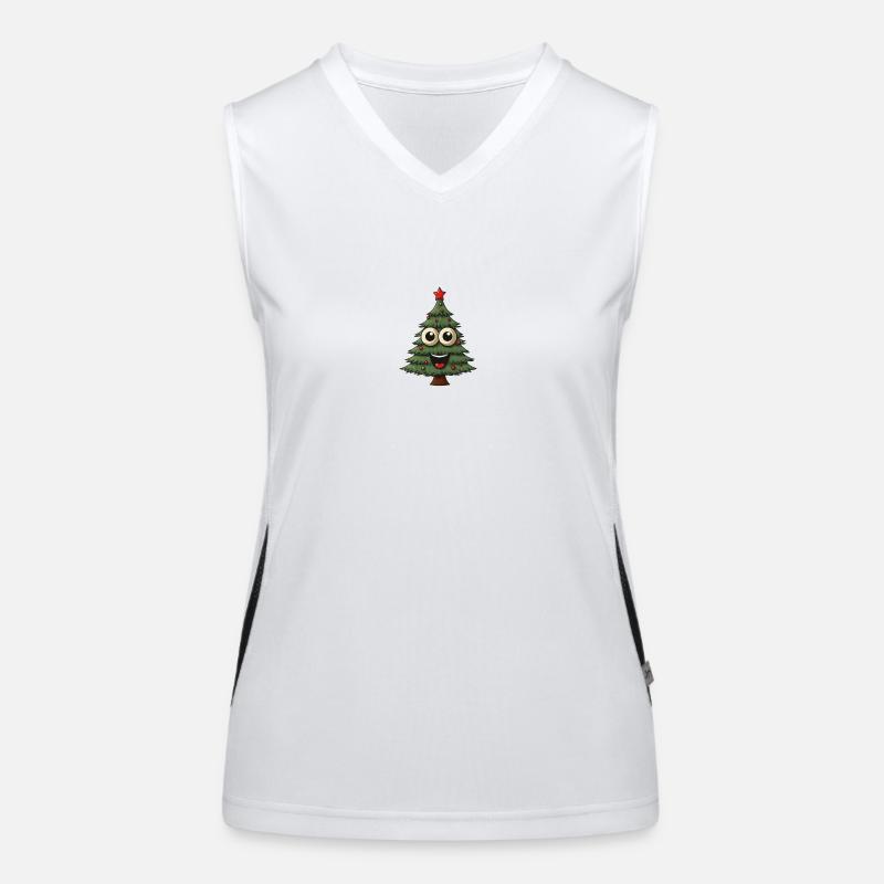 Funny Christmas Tree - Perfect Christmas Gift Women's Functional Contrast Tank Top