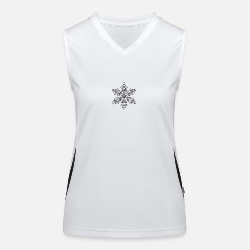 snowflake 6 black Funktionelles Kontrast-Tank Top für Frauen