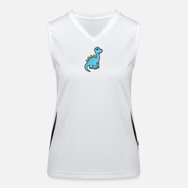 Dinosaurier Funktionelles Kontrast-Tank Top für Frauen