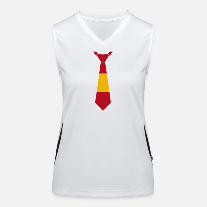 Krawattendesign der deutschen Flagge Funktionelles Kontrast-Tank Top für Frauen