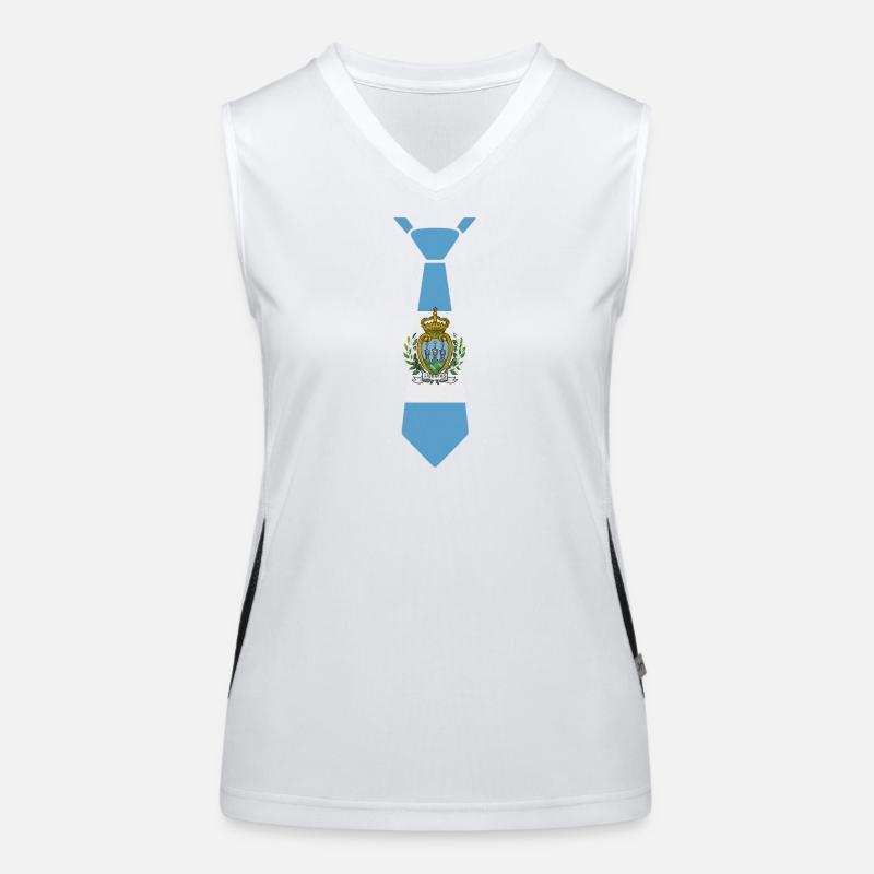 Cravate de Saint-Marin – Conception du drapeau Débardeur respirant contrasté Femme