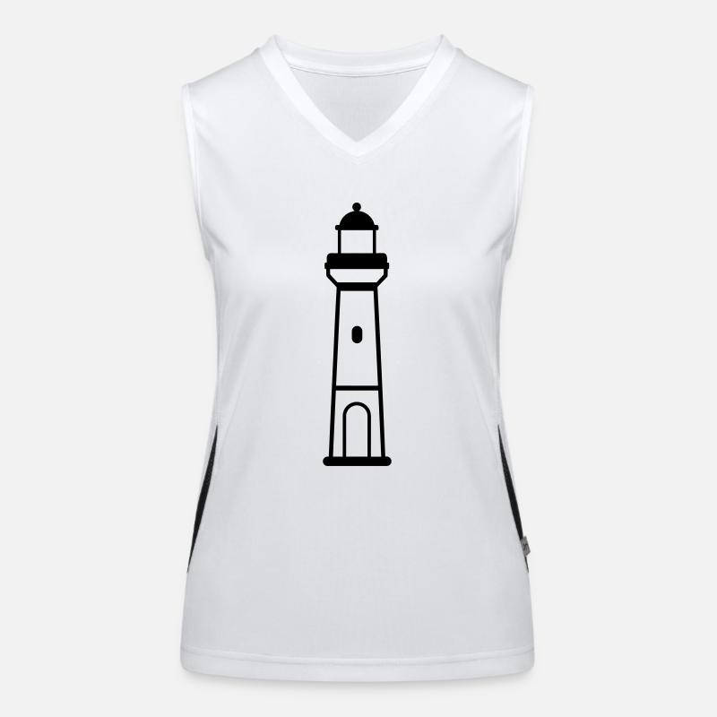 Leuchtturm Funktionelles Kontrast-Tank Top für Frauen
