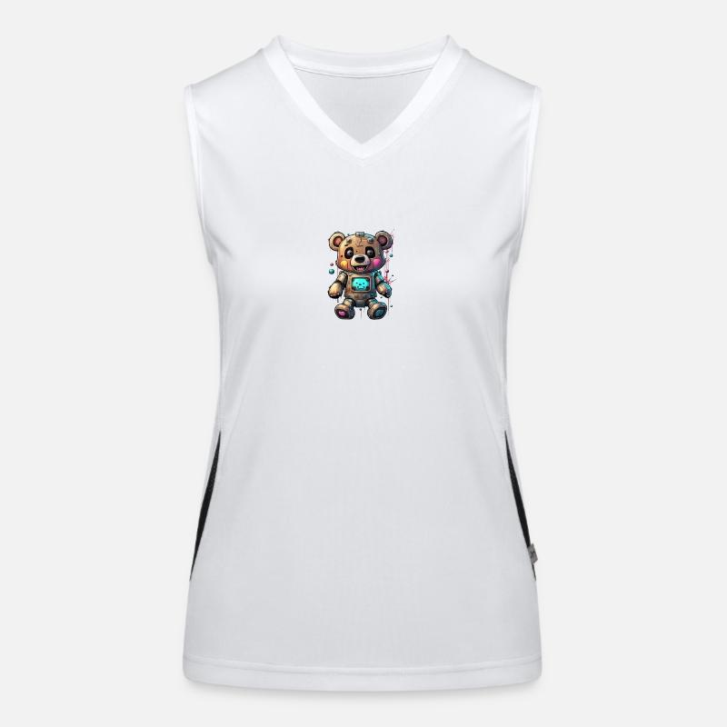 Robot Bear Women's Functional Contrast Tank Top