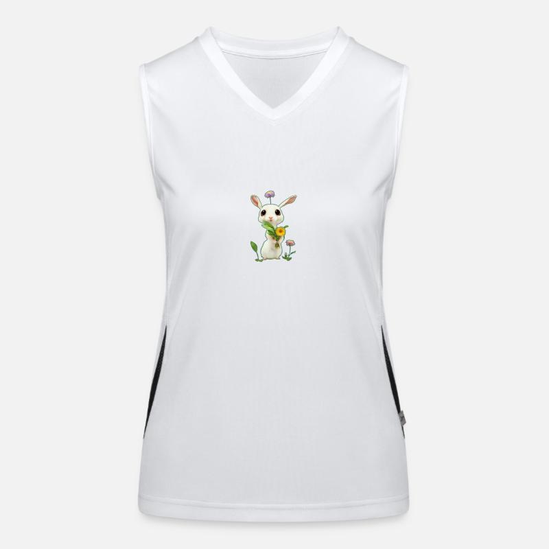 Kleiner Hase 2 Funktionelles Kontrast-Tank Top für Frauen