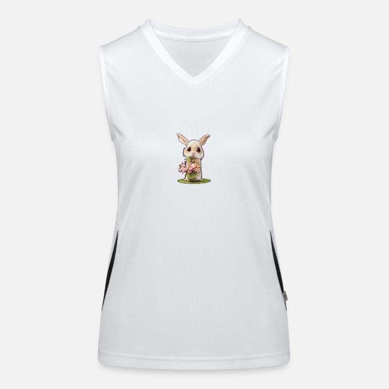 Kleiner Hase 4 Funktionelles Kontrast-Tank Top für Frauen
