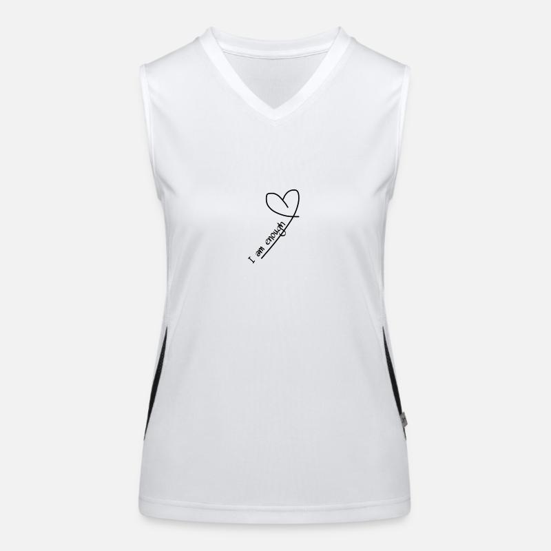 I Am Enough with Heart Women's Functional Contrast Tank Top