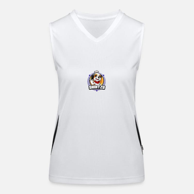 Mème Shihtzu Débardeur respirant contrasté Femme