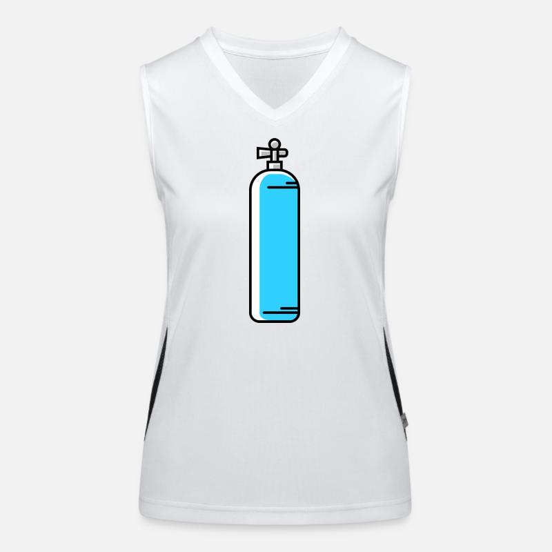 Icône de plongée en oxygène Débardeur respirant contrasté Femme