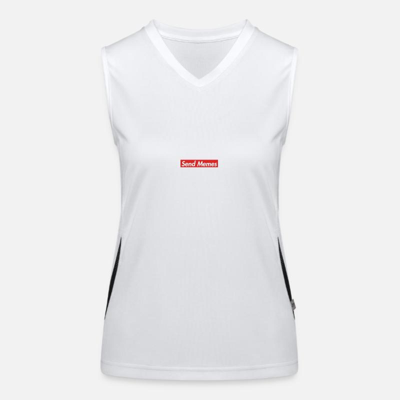 Send Memes Funktionelles Kontrast-Tank Top für Frauen