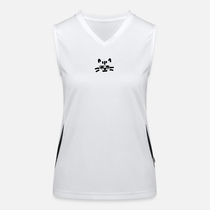 Chat cool Katze Débardeur respirant contrasté Femme