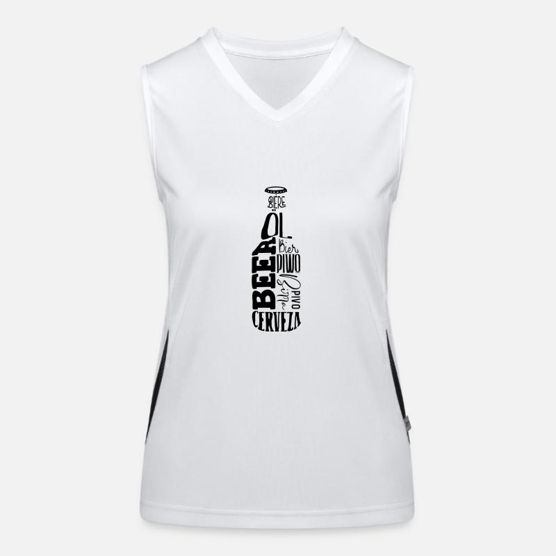 Bierflasche Funktionelles Kontrast-Tank Top für Frauen