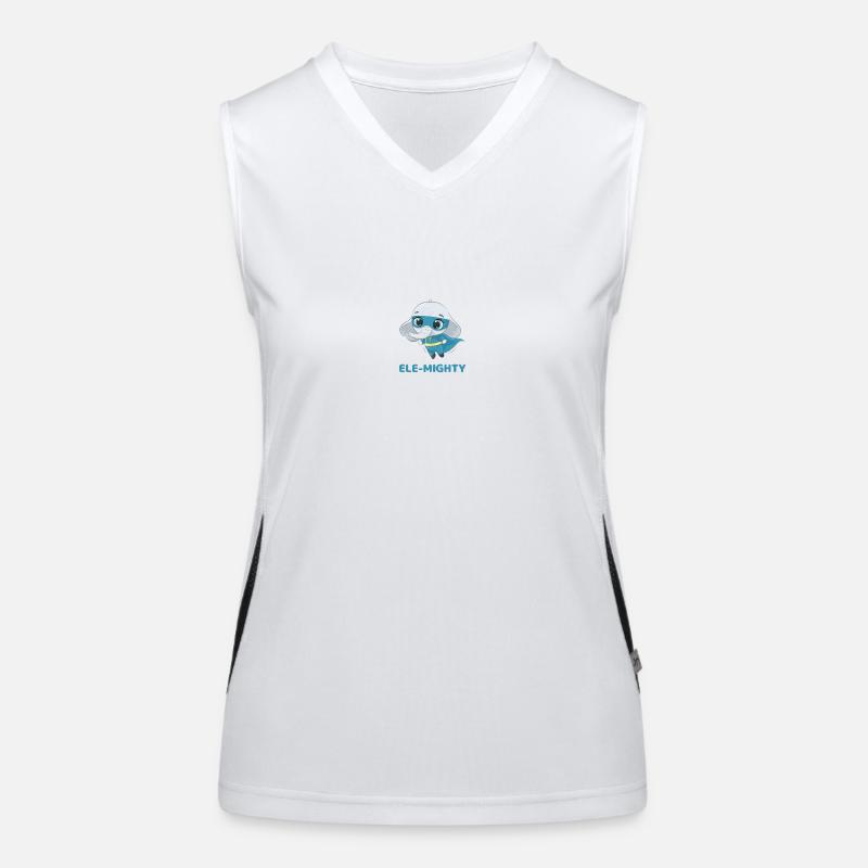 ELE-MIGHTY - Women's Functional Contrast Tank Top - white/black