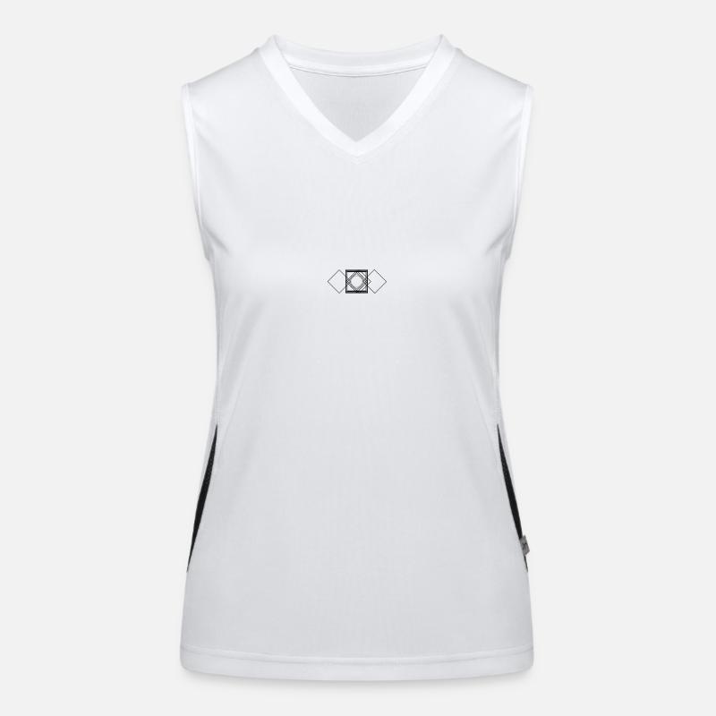 Experimental rectangle Women's Functional Contrast Tank Top