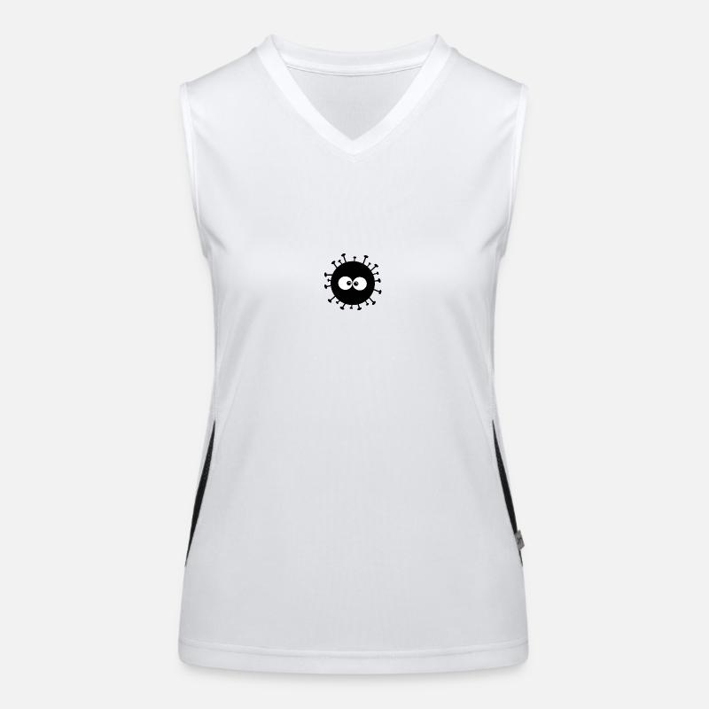 Corona Schwarz Funktionelles Kontrast-Tank Top für Frauen