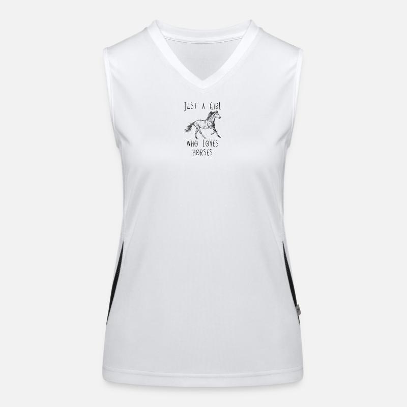 Nur ein Mädchen, das Pferde liebt Funktionelles Kontrast-Tank Top für Frauen