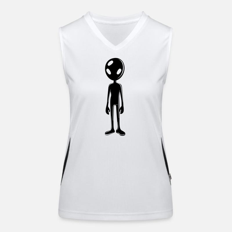 Alien Außerirdischer Funktionelles Kontrast-Tank Top für Frauen