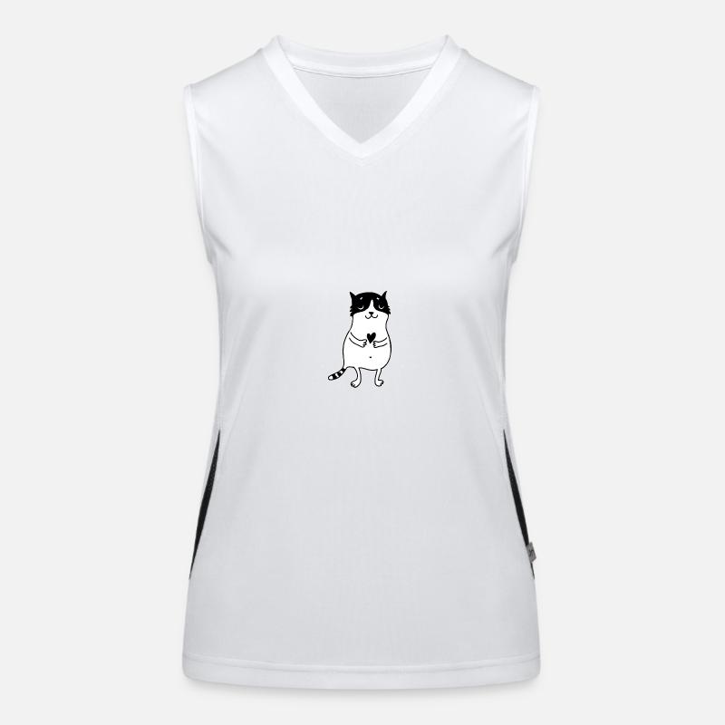 Katze Funktionelles Kontrast-Tank Top für Frauen