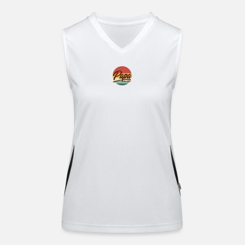 Papa seit 2008 Vintage Retro Sunset Dad Pride Funktionelles Kontrast-Tank Top für Frauen