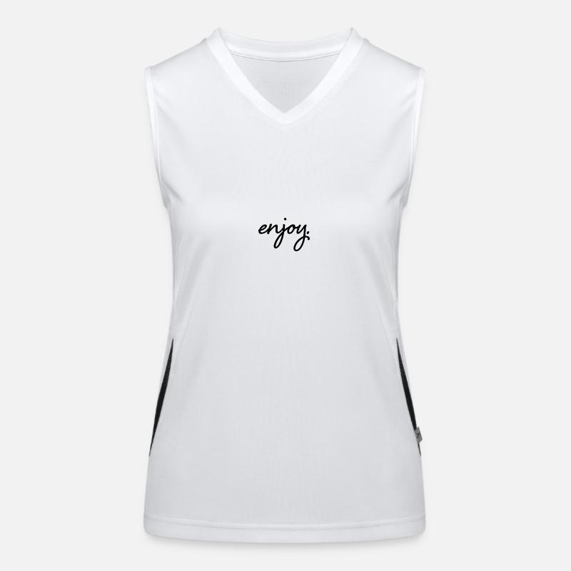 Design « enjoy » avec inscription sur le devant Unisexe Débardeur respirant contrasté Femme