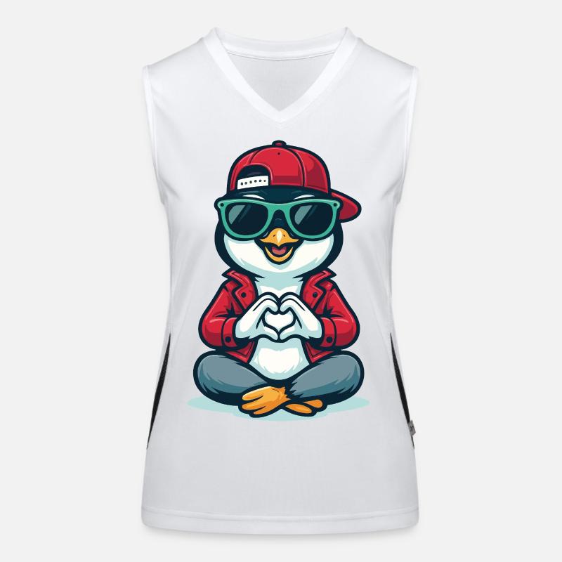 Amour Pingouin Cool Débardeur respirant contrasté Femme