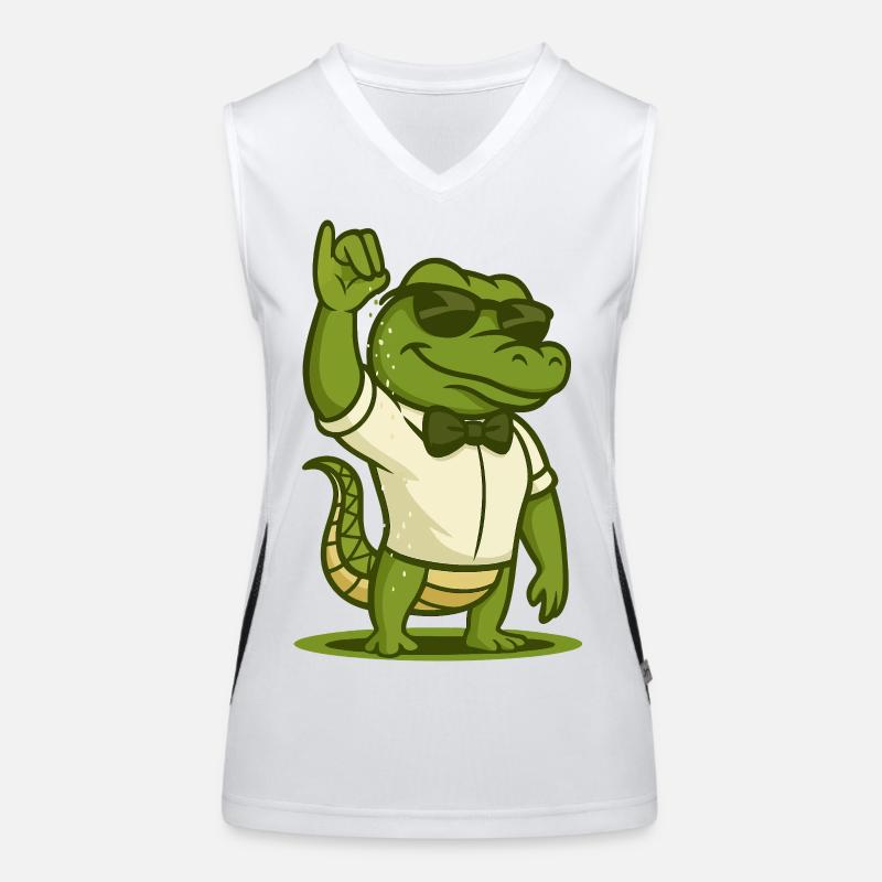Salt Shaker Crocodile Women's Functional Contrast Tank Top