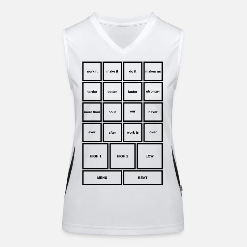 Travaillez-le – Motivation, pouvoir et progrès Débardeur respirant contrasté Femme