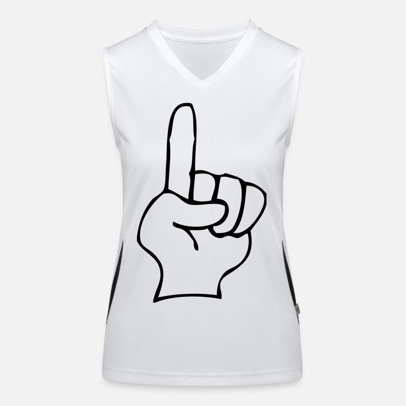 Zeigefinger Funktionelles Kontrast-Tank Top für Frauen