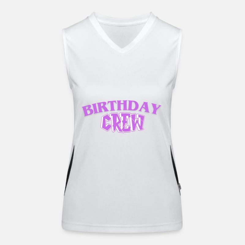 Birthday Crew Funktionelles Kontrast-Tank Top für Frauen