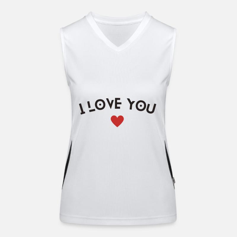 I love you Women's Functional Contrast Tank Top