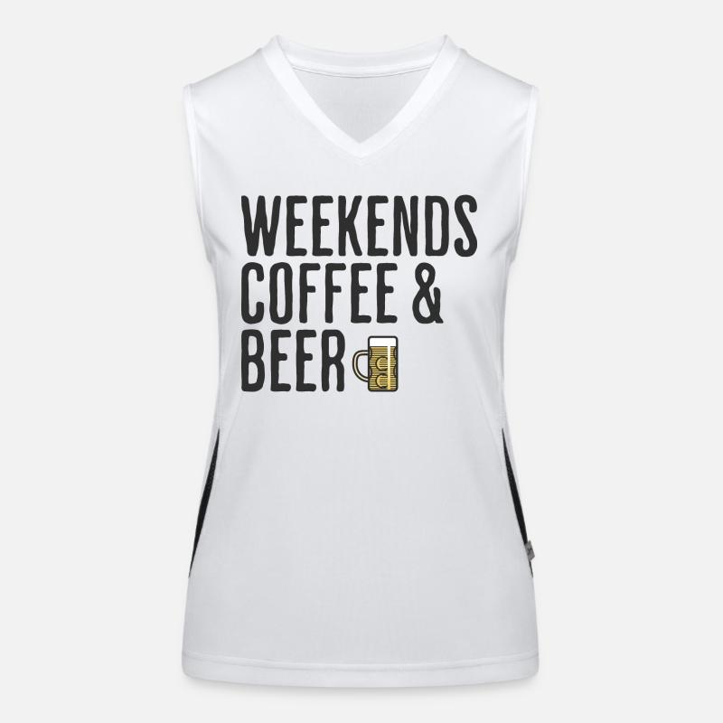 Kaffee- und Bierwochenenden Comedy-Wochenende Funktionelles Kontrast-Tank Top für Frauen