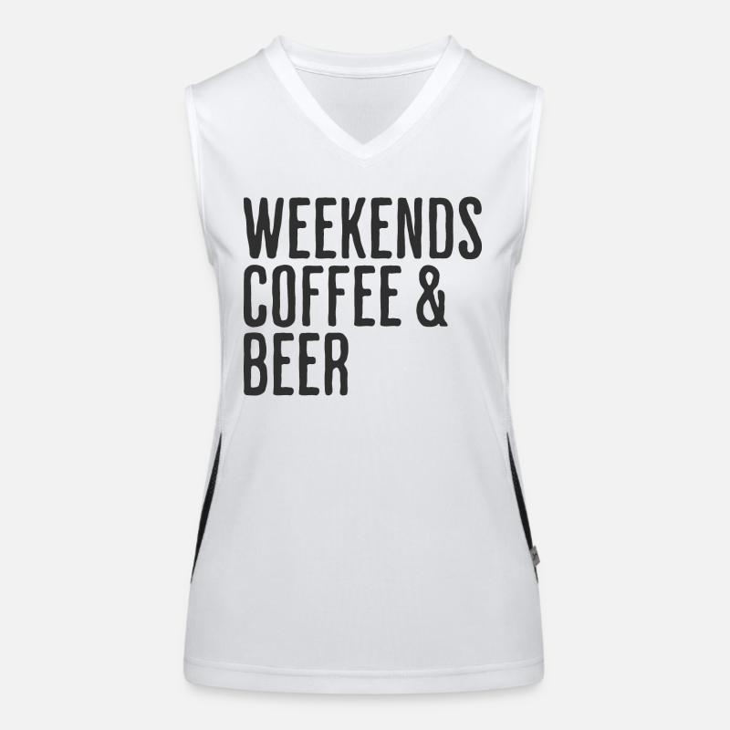 Kaffee- und Bierwochenenden Comedy-Wochenende Funktionelles Kontrast-Tank Top für Frauen