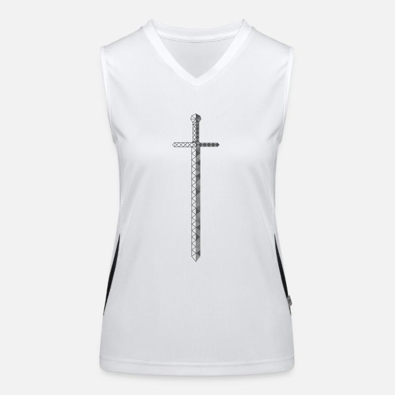 Polygone épée Débardeur respirant contrasté Femme