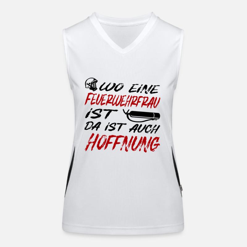 Conception de pompier Débardeur respirant contrasté Femme