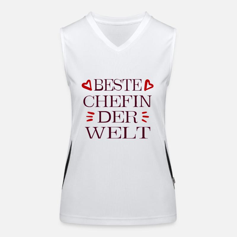 Beste chefin der welt Funktionelles Kontrast-Tank Top für Frauen