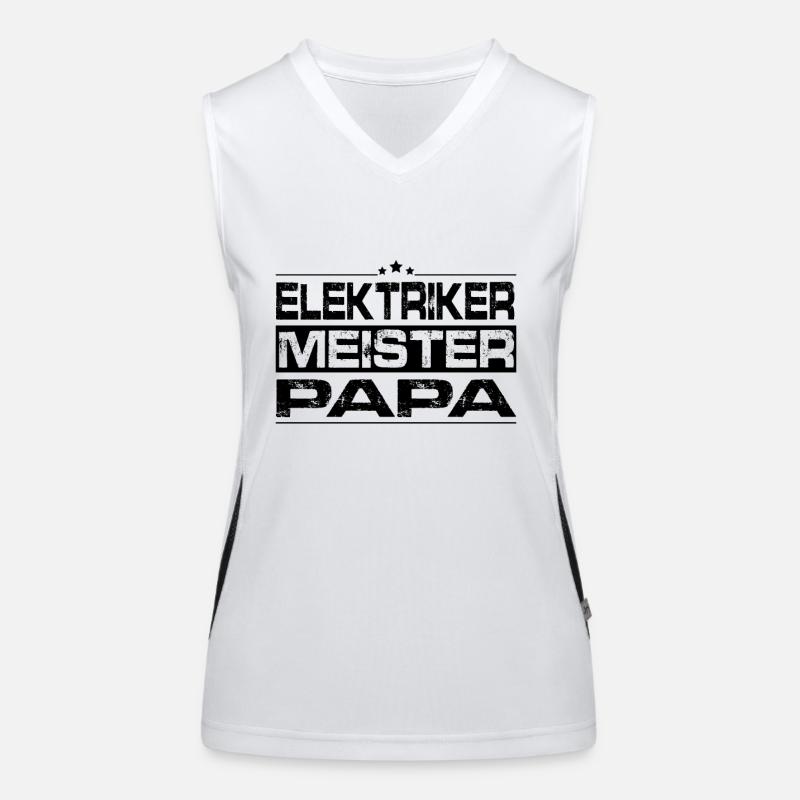 Elektriker Papa Funktionelles Kontrast-Tank Top für Frauen