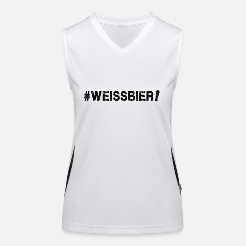 Weißbier Funktionelles Kontrast-Tank Top für Frauen